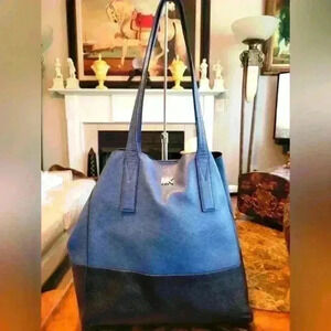 Michael Kors 2tone Blue leather bag